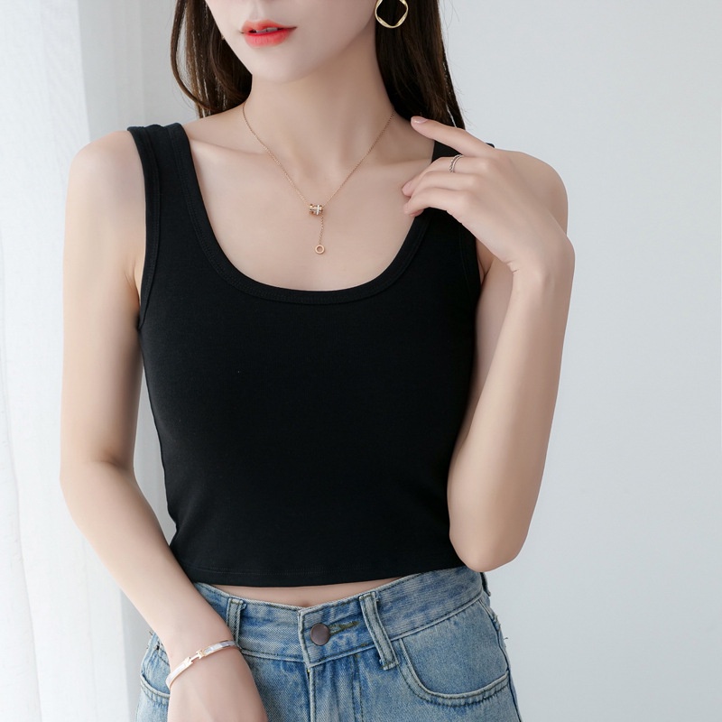 Áo thun cotton mỏng không tay hở rốn phong cách thể thao Âu Mỹ hàng mới quyến rũ dành cho bạn nữ 2022