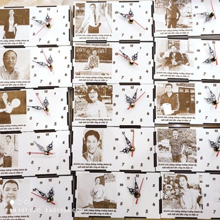 Quà tặng 8/3 - Đồng hồ gỗ handmade để bàn_quà tặng ý nghĩa lễ kỷ niệm, sinh nhật,