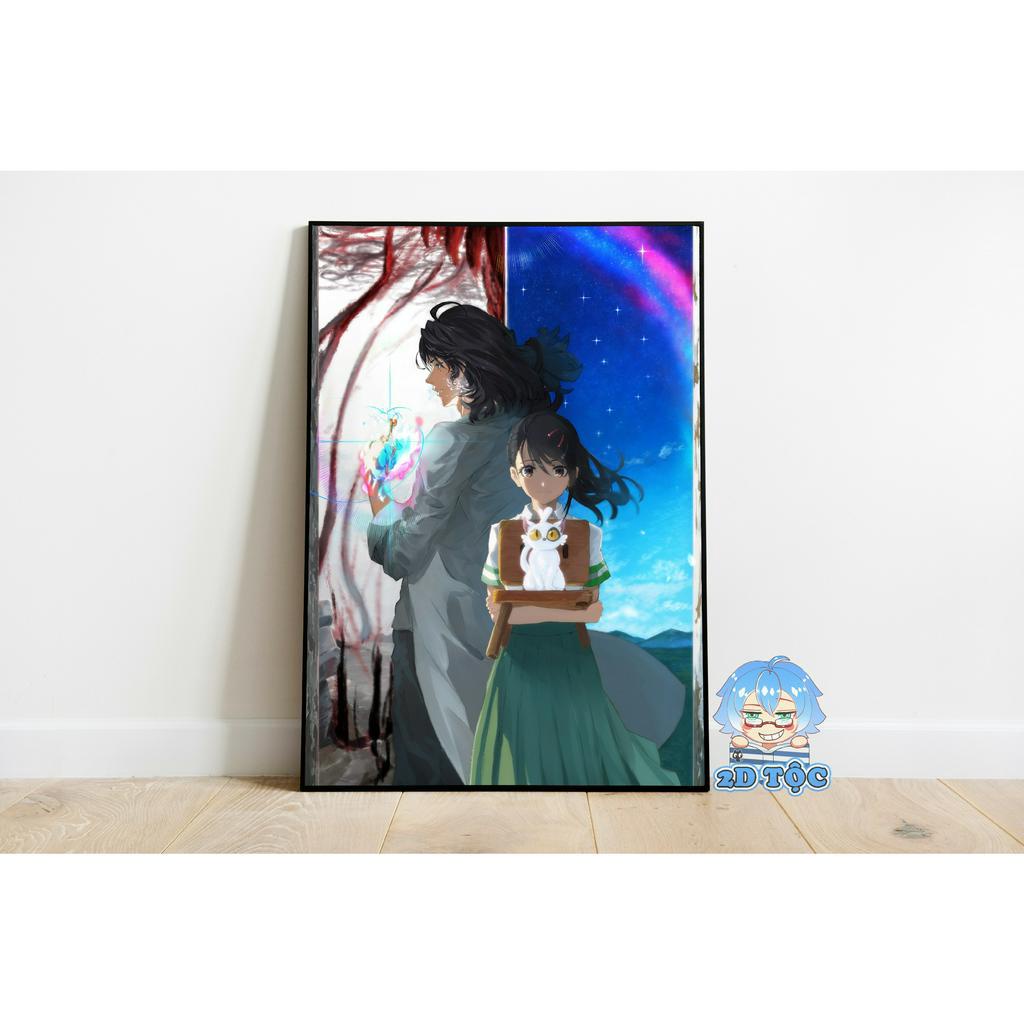 TRANH POSTER A3 Anime Manga Khóa chặt cửa nào Suzume Suzume no Tojimari CHẤT LIỆU GIẤY CAO CẤP - 2D Tộc Shop