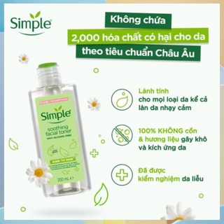Nước hoa hồng Simple Smoothing Facial Toner