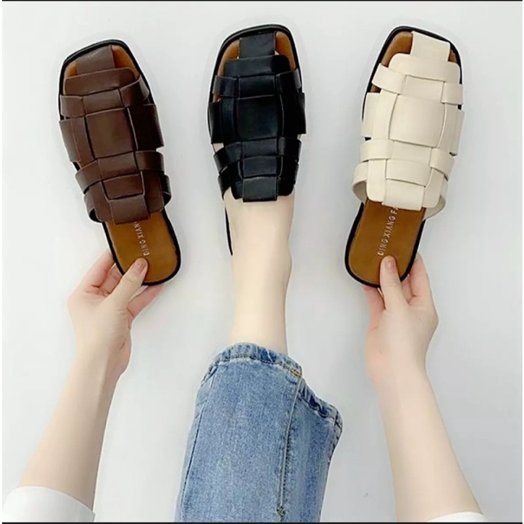 Giày Búp Bê Nữ Đế Bệt Quai Đan Thời Trang 3 Màu Cực Xinh Ảnh Thật