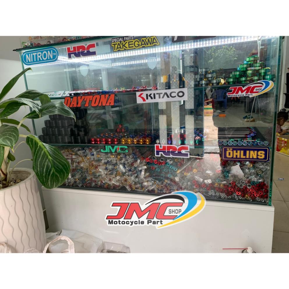 Gù tay lái nhôm RCB cnc màu  ĐỎ