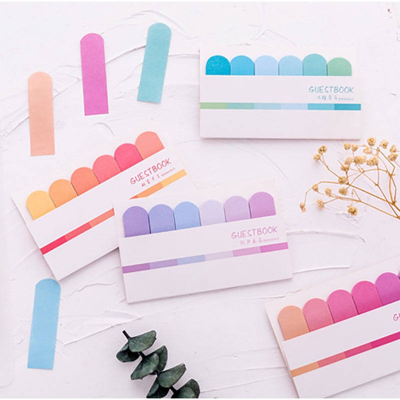 Giấy Ghi Chú Màu Gradient Sáng Tạo Phong Cách Hàn Quốc
