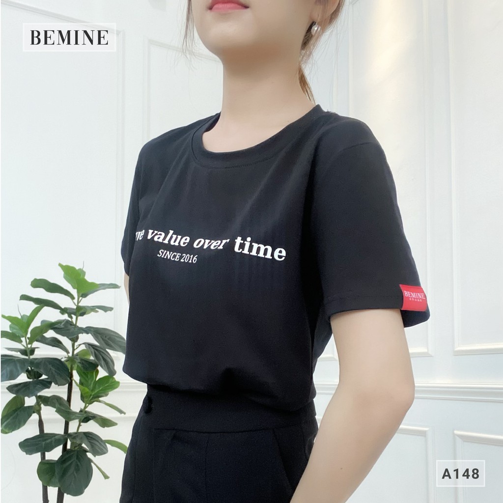 Áo thun nữ tay ngắn thiết kế bassic BeMine A148DEN