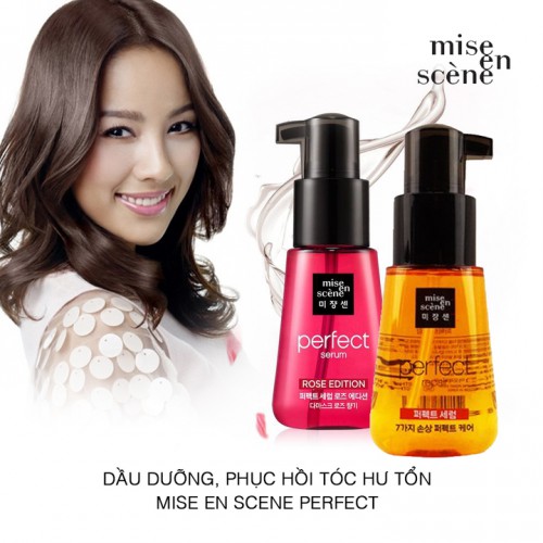 Dầu dưỡng tóc hoa hồng MISE EN SCENE PERFECT SERUM ROSE EDITION | BigBuy360 - bigbuy360.vn