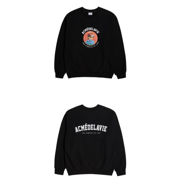 Áo Thun Dài Tay ADLV BABY FACE SWEATSHIRT BLACK MINI YELLOW GLASSES