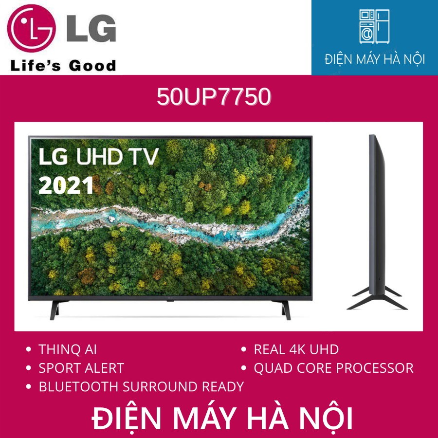 Smart Tivi LG 4K 50 inch 50UP7750 PTB model MỚI 2021 - Bảo Hành 2 Năm