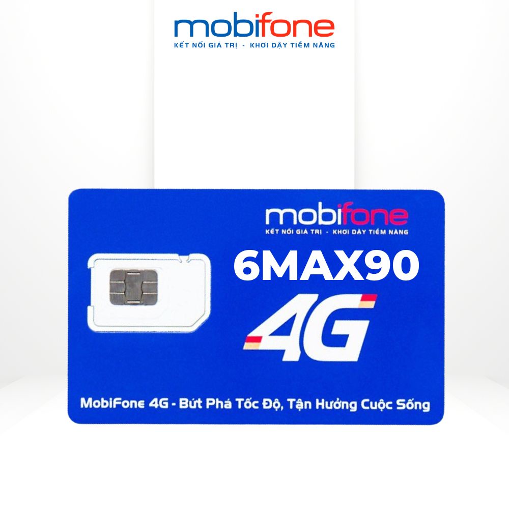 Sim 4G Mobifone tốc độ cao ( 6G/ngày) trọn gói 1 năm không cần nạp 180GB/tháng bảo hành 2 năm, đổi trả free