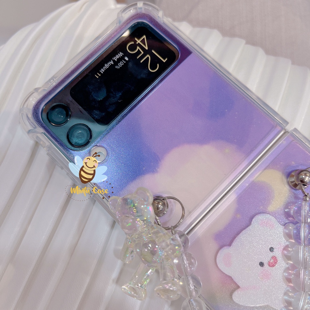 Ốp Samsung Galaxy Z Flip 4 / ZFlip4 5G / Z Flip3 5G / Z Flip 3 - kèm móc khoá ZF306