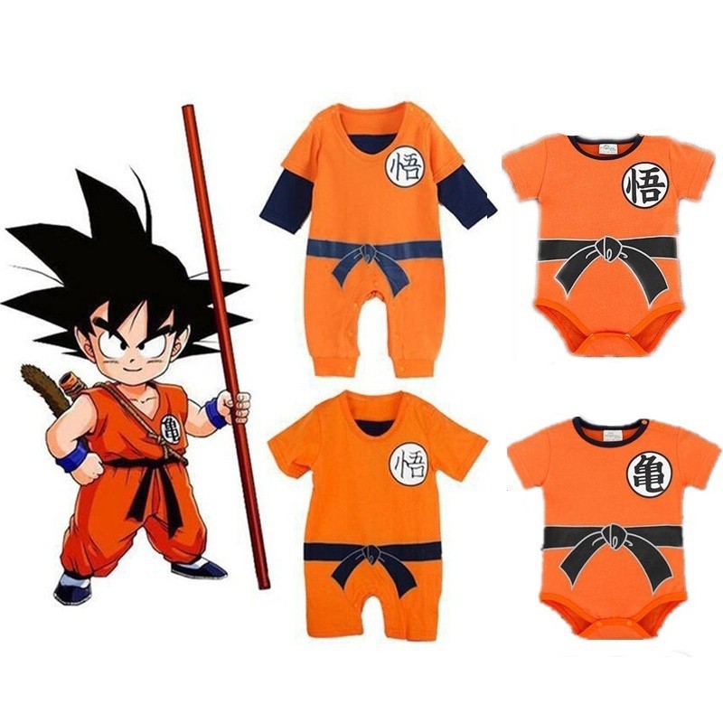 Bộ áo liền quần hình Goku 7 viên ngọc rồng cho bé trai sơ sinh