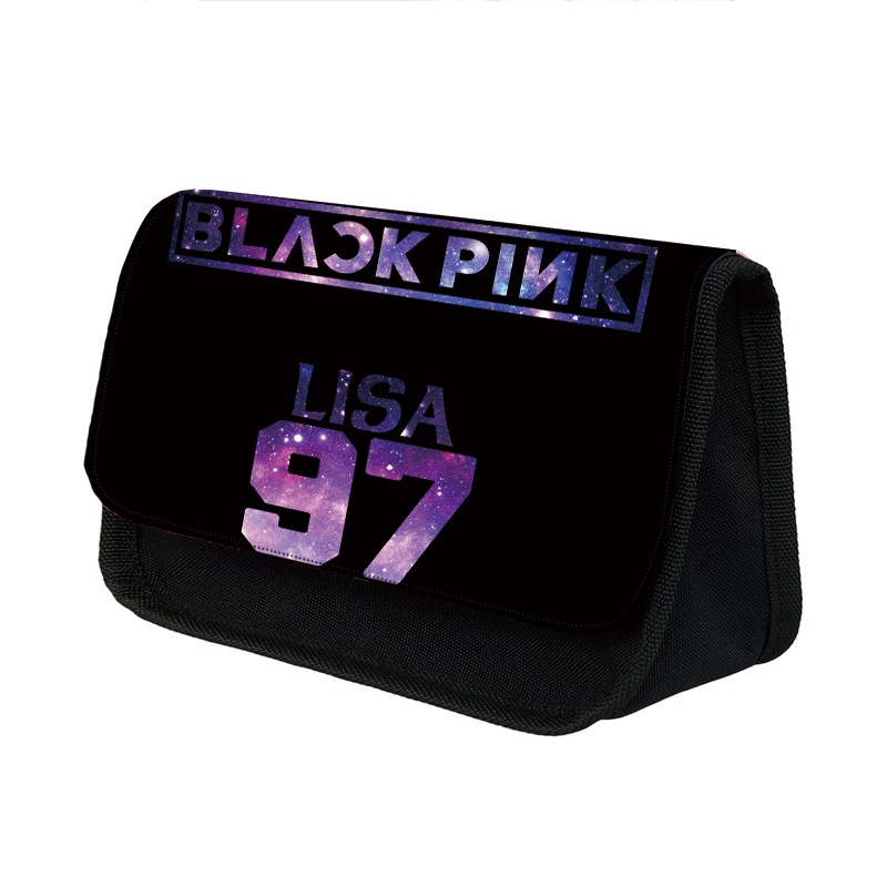 Túi Đựng Bút Bằng polyester Hai Lớp Hình Tam Giác Phong Cách Blackpink Hàn Quốc Cỡ Lớn GP1 PG1