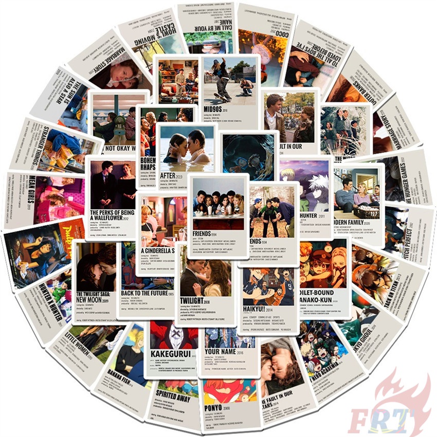 ❉ Mixed Movie &amp; TV Shows Series 04 Polaroid Frame Stickers ❉ 50Pcs/Set DIY Fashion Waterproof Doodle Decal Stickers