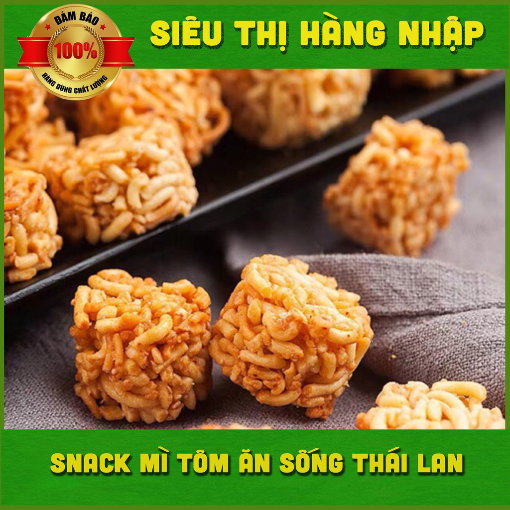 Lốc 12 gói snack mì tôm viên vị gà cay Thái Lan