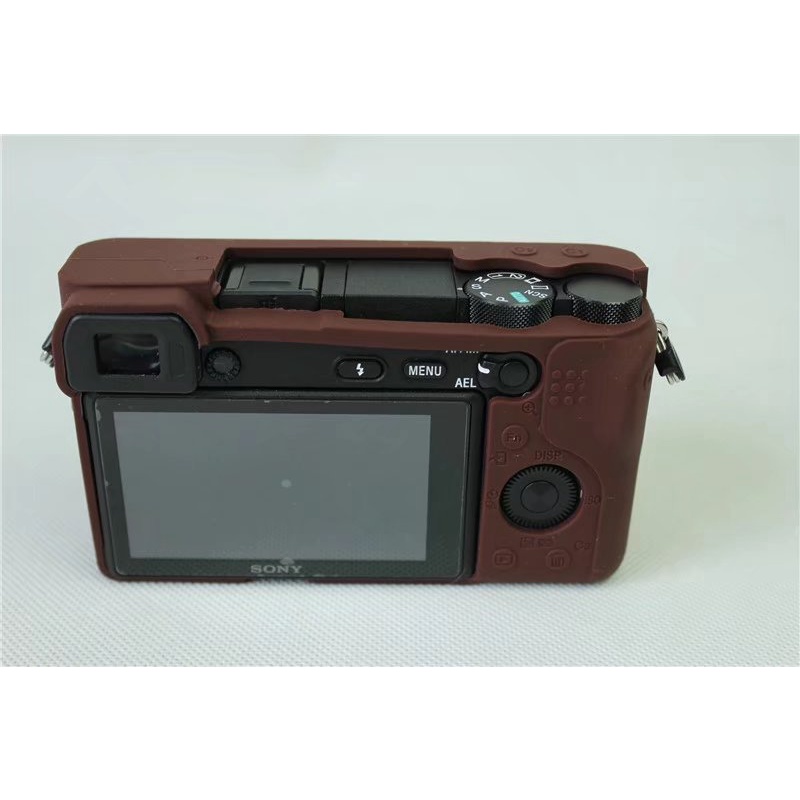 Bao Silicon Bảo Vệ Máy Ảnh Sony A6400 A6500 - Nâu