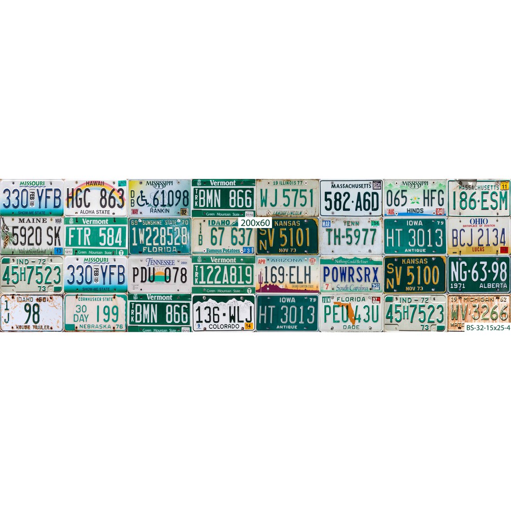 Decal biển số xe dán Quán beer, Bar, Barber loại 15x25cm