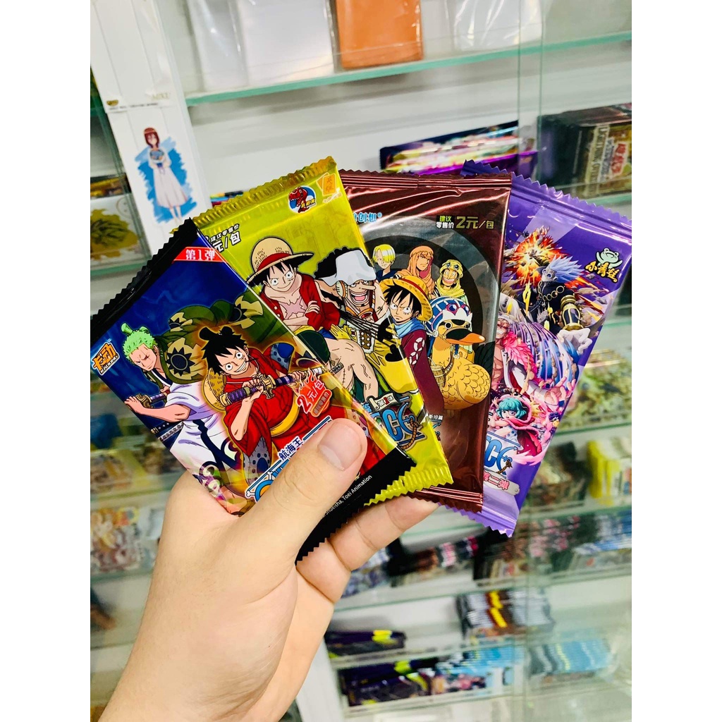 [ Dưa Hấu ] Set 5 ảnh thẻ nhân phẩm Anime One Piece ngẫu nhiên chibi xinh xắn