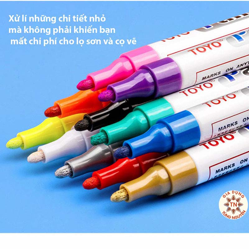 Bút sơn Repaint Toyo SA 101 che phủ vết xước trên giày, vẽ lốp xe, trang trí bề mặt kim loại, nhựa, kính, gỗ, [BÚT LÔNG]