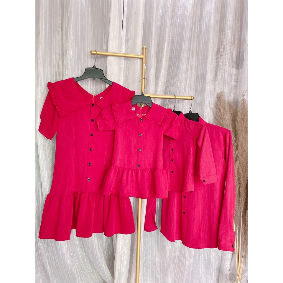 Đồ Gia Đình Chụp Hình-Set Gia Đình Đi Tiệc-Váy Áo Mẹ Và Bé  Fullsize từ 7-100kgs