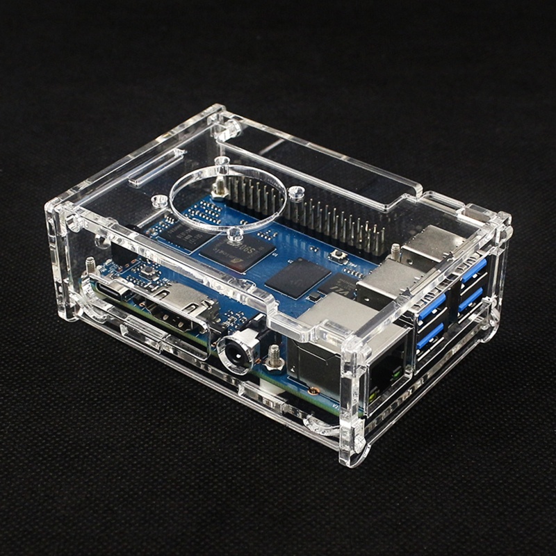 Bảng Mạch Phát Triển LI BPI-M5 M4 Bằng Acrylic Trong Suốt Cho Banana Pi M4 M5