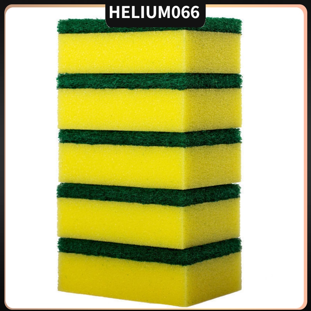 Miếng Bọt Biển Rửa Chén Tái Sử Dụng Tiện Lợi Màu Vàng Và Xanh Lá 10x7x3cm