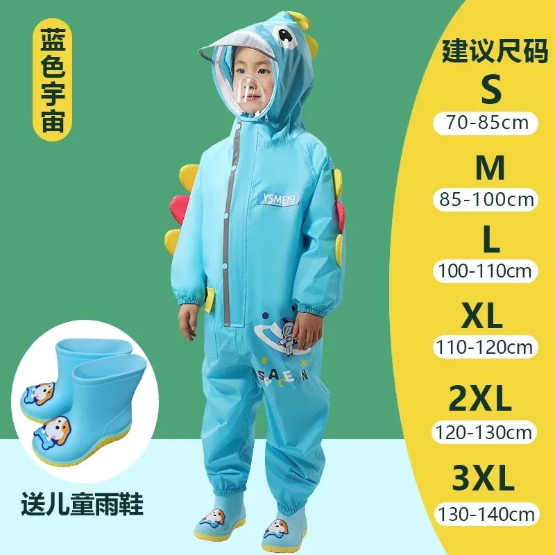 Bộ Áo Mưa Liền Quần Kiểu Hoạt Hình Dễ Thương Cho Bé