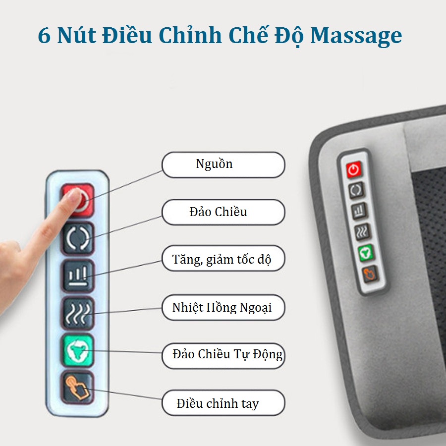 Đệm massage toàn thân SK002, có hồng ngoại - Nệm mat-xa phiên bản cao cấp có bộ điều khiển