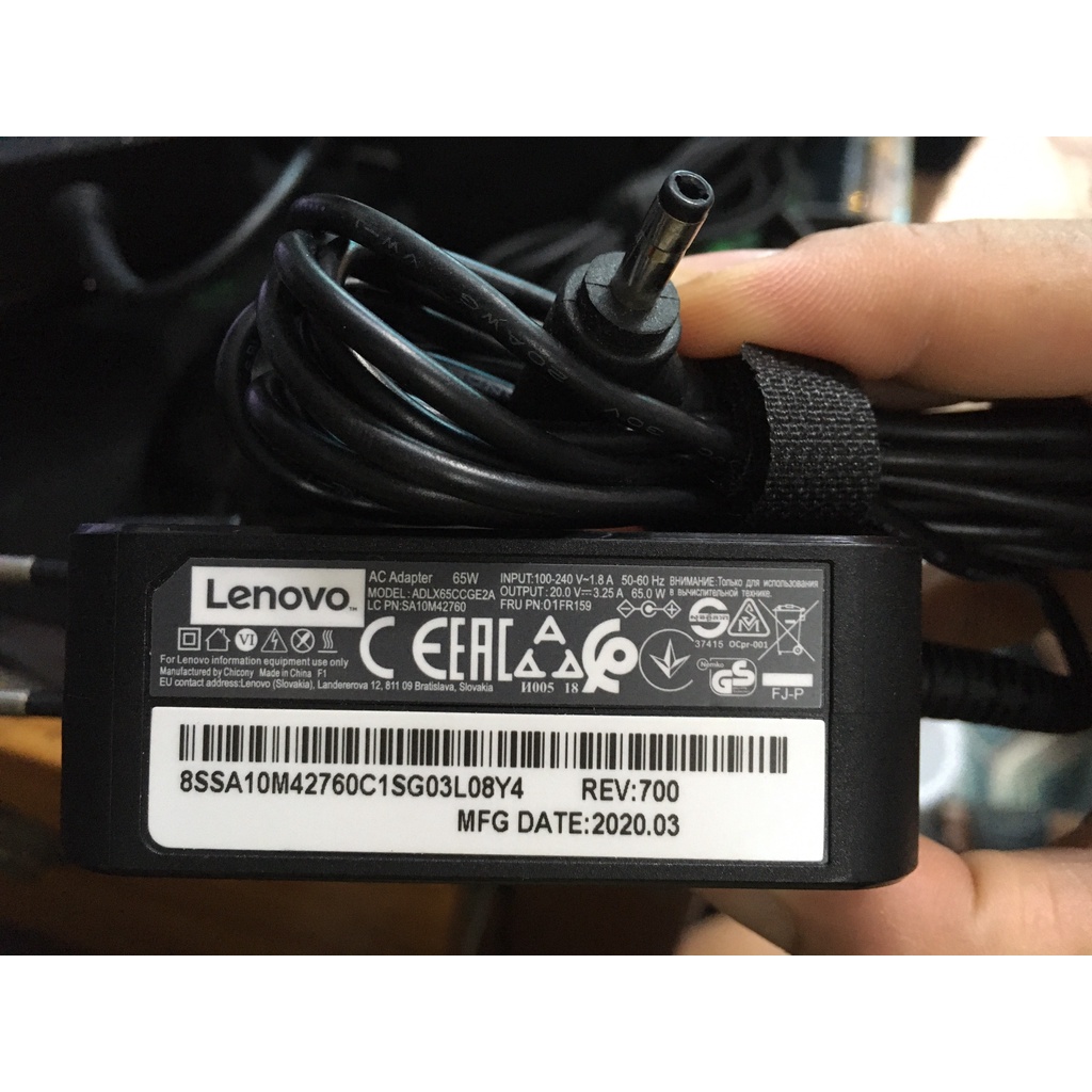 ZIN CŨ QUA SỬ DỤNG  Nguồn Sạc Laptop Lenovo ideapad 20V - 2.25A 3.25A 2,35A 3,25A 65w 45w chân TRÒN nhỏ 4.0mm x 1.7mm