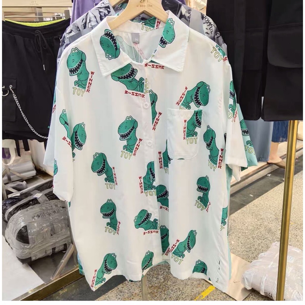 Áo Sơ Mi Khủng Long Unisex 4 Màu Siêu Chất ASMKL089 | BigBuy360 - bigbuy360.vn