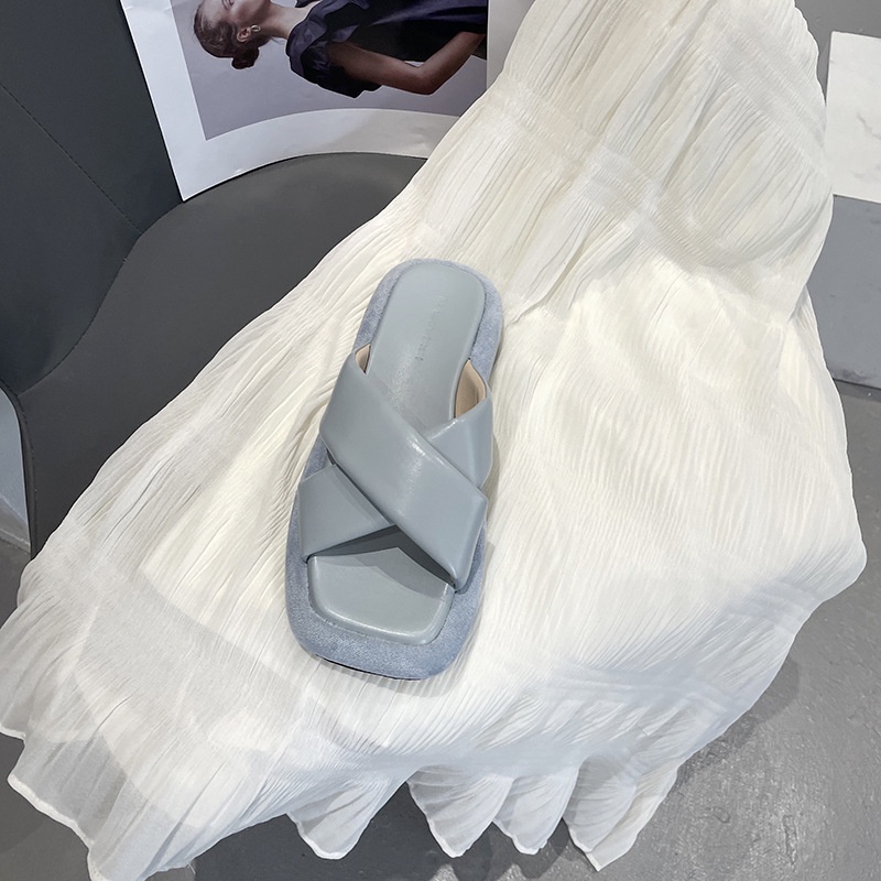 Dép quai chéo IELGY đế dày thời trang cho nữ