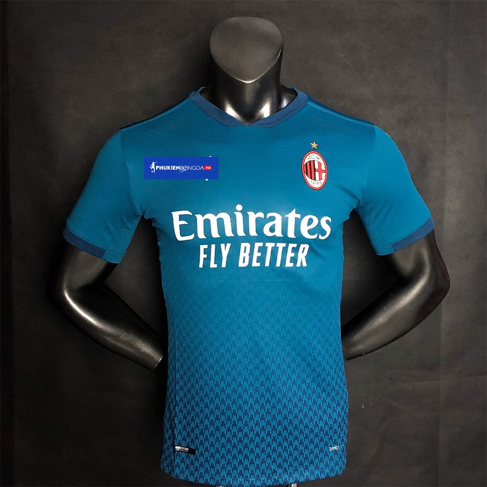 Áo AC Milan sân khách 2020-2021 xanh ngọc, áo AC Milan xanh sân khách 2021 mẫu 3 ❝Thái Lan❞