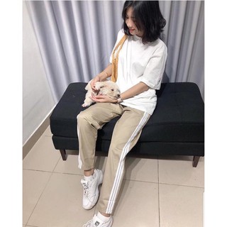 Quần baggy thô phối sọc cực hot