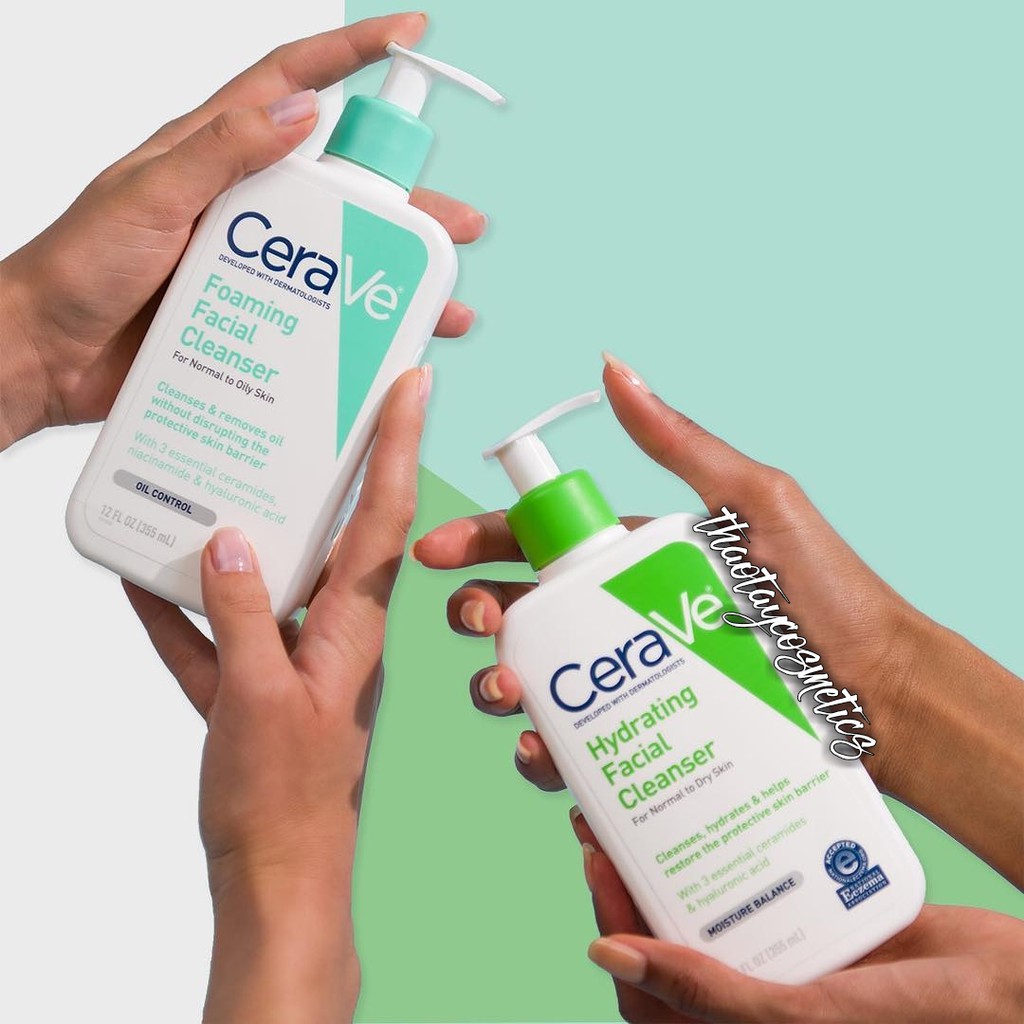 Sữa rửa mặt CeraVe Foaming /Hydrating Facial Cleanser cho da dầu /da khô