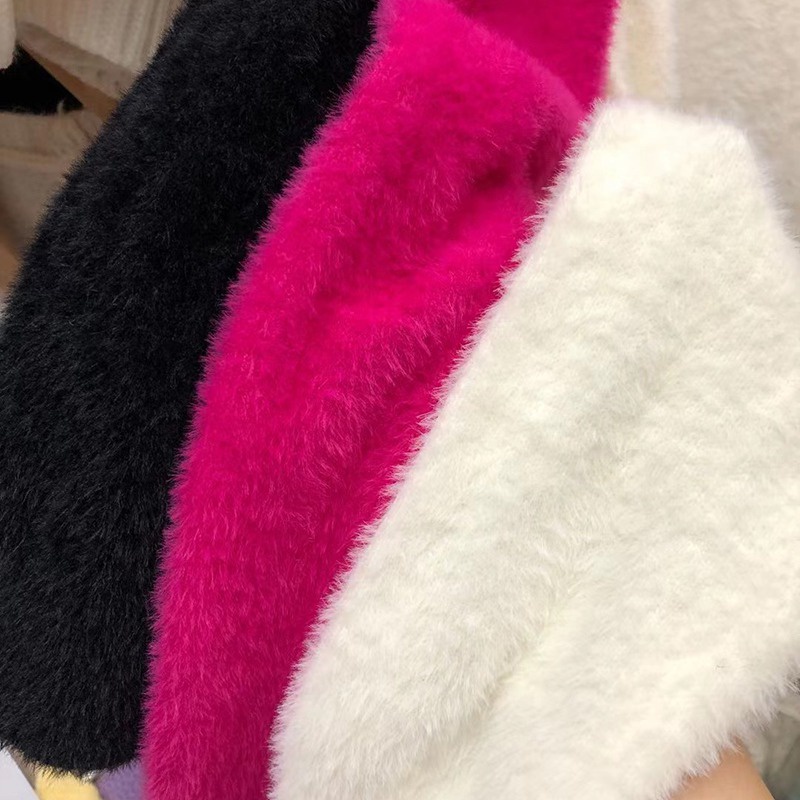 Áo Khoác Len Cardigan Cổ Chữ V Màu Sắc Đơn Giản Phong Cách Hàn Quốc Cho Nữ