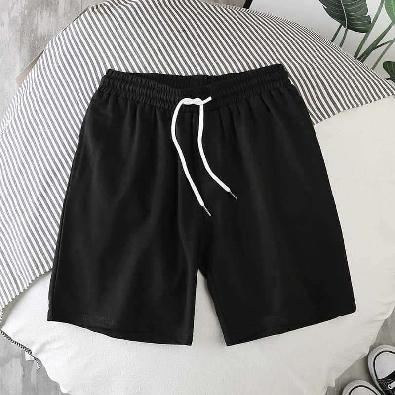 Quần Short Thun, Quần Đùi Thun Vải Nỉ Cotton Thoáng Mát Thoải Mái Màu Đen/Trắng BEAVER TEE