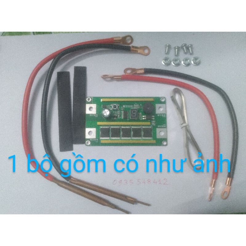 Mạch hàn cell pin 12v, 5 fet, 300A, LOẠI 1. tặng kẽm hàn. chưa có nguồn cấp