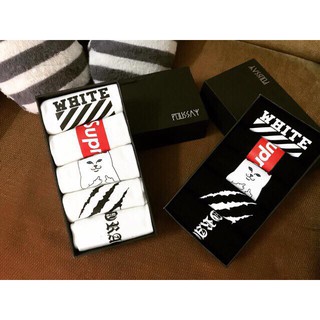 Combo 5 đôi vớ tất ngắn OFF WHITE, SUPREME,...