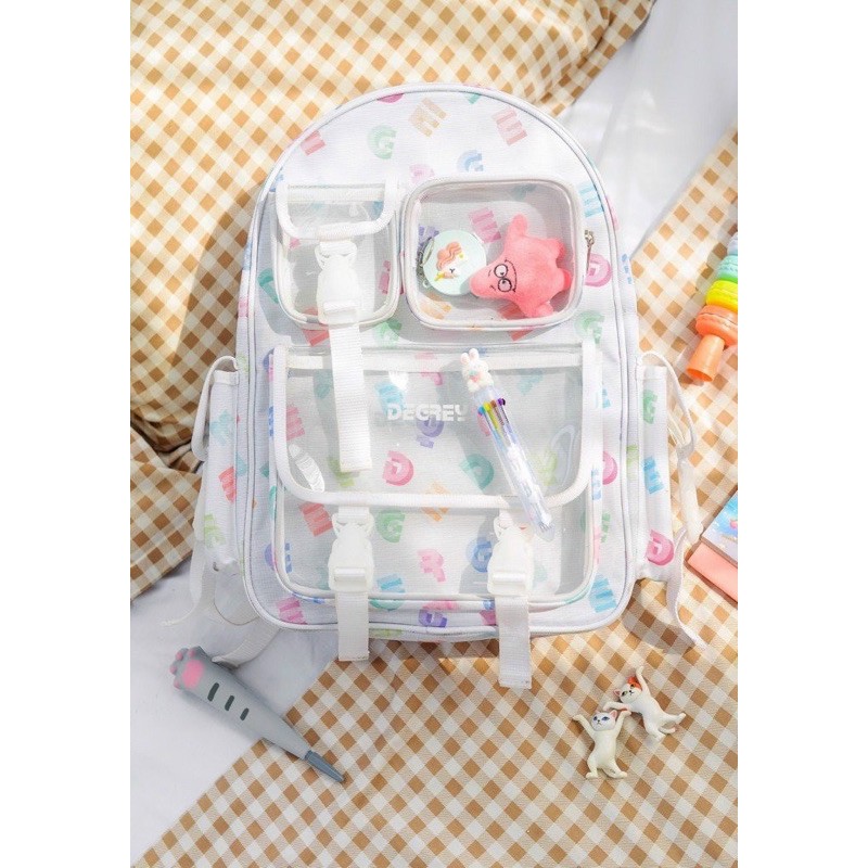 [Ảnh thật] Balo Degre.y Backpack hàng chuẩn như ảnh - Form dáng balo cứng siêu cute