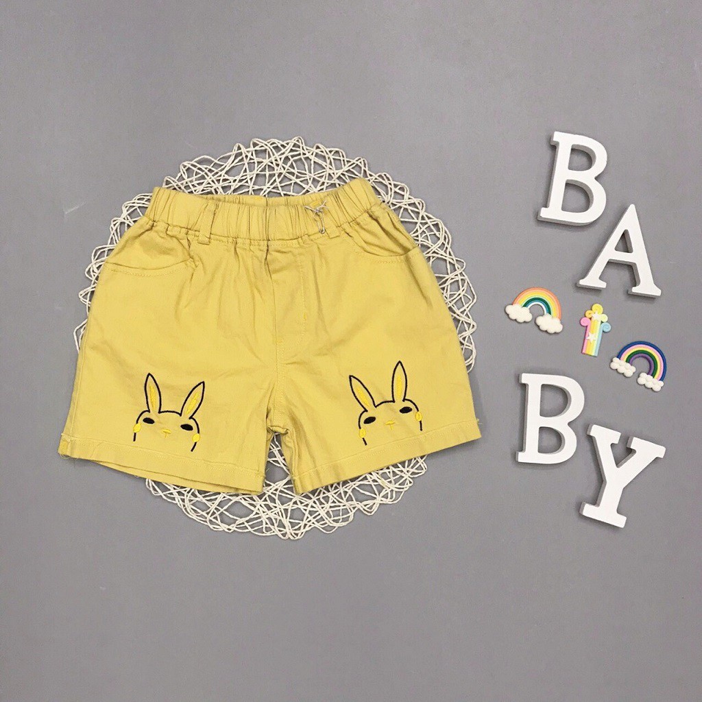 Quần short bé gái SUNKIDS, quần sooc bé gái chất kaki co giãn nhẹ , size 4-10 tuổi