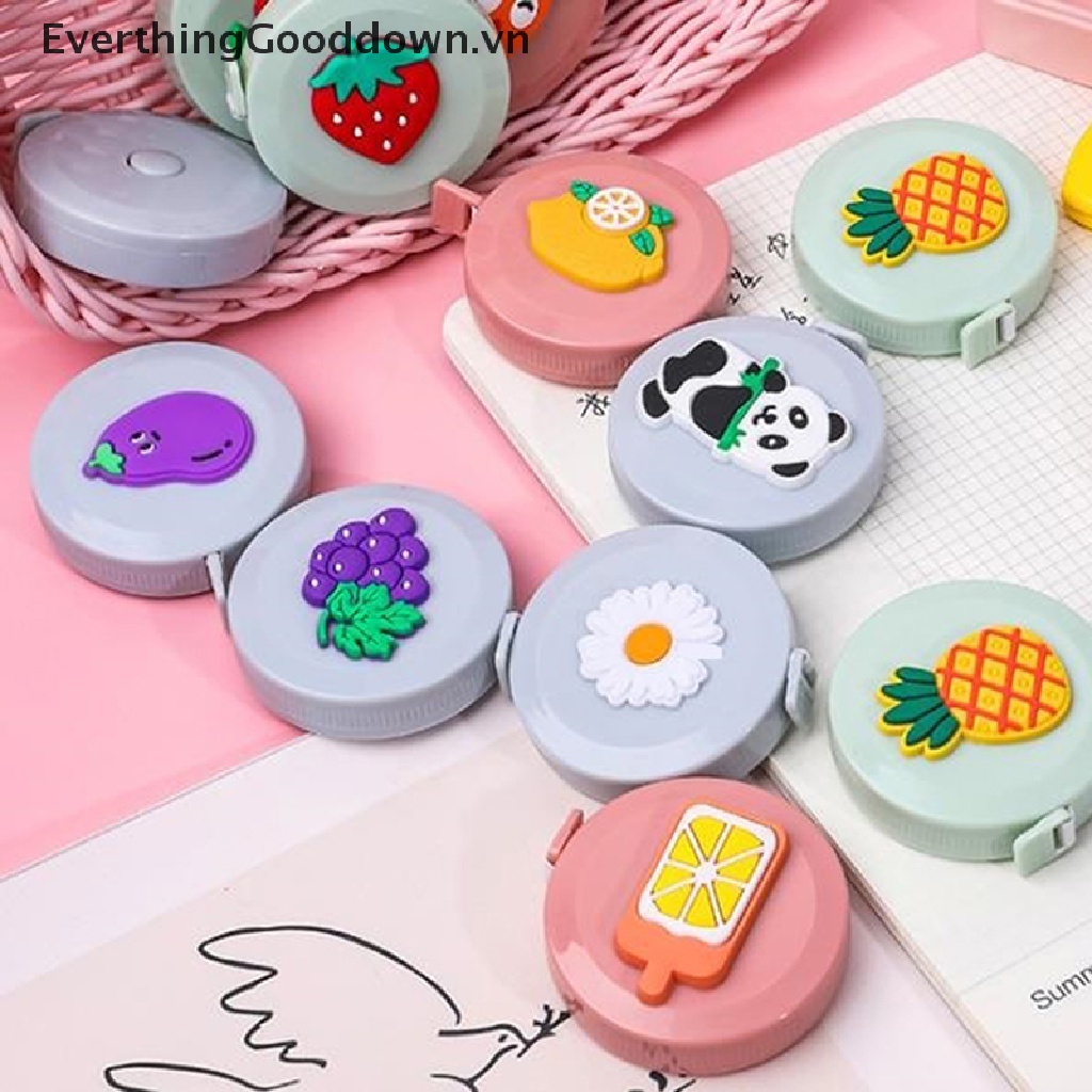 Everthinggooddown 1 Thước Dây Di Động Đo Cơ Thể Họa Tiết Hoạt Hình Dễ Thương Có Thể Thu Gọn