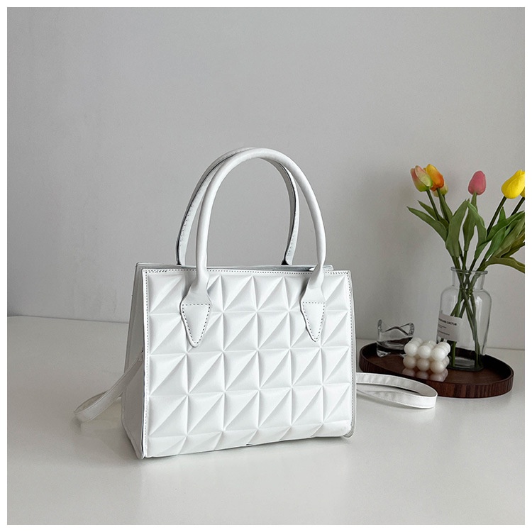 Túi Đeo Vai Hình Vuông Cỡ Lớn In Nổi Họa Tiết Kẻ Sọc Kiểu Hàn Quốc Thời Trang Mùa Xuân 2022