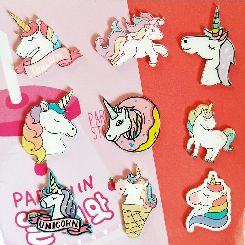 Cài áo, huy hiệu nhiều mẫu Unicorn dễ thương