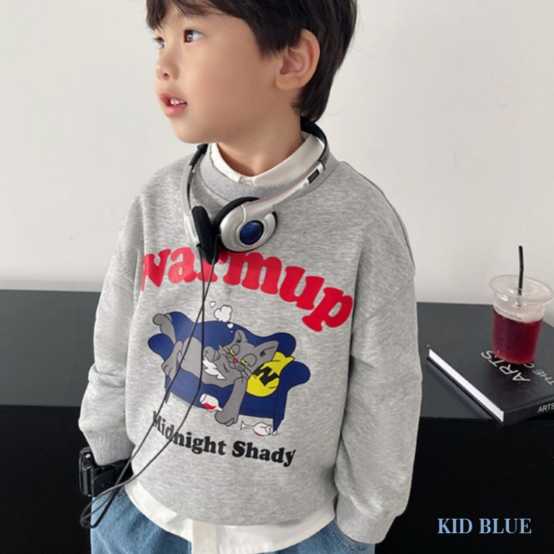 Áo Thun Sweater Tay Dài Thời Trang Thu Đông Cho Bé Trai