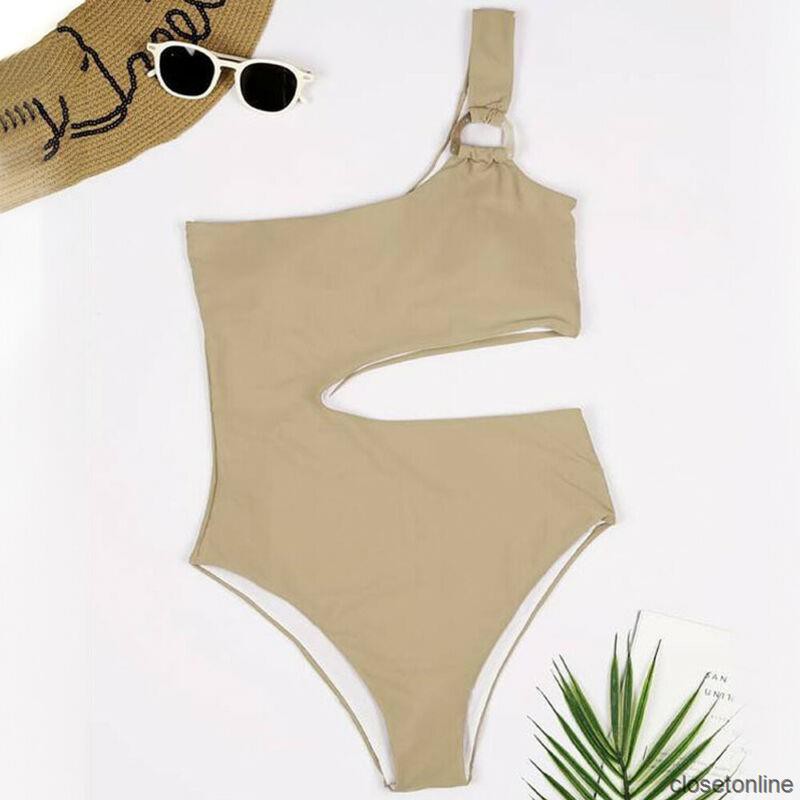 Bikini 1 mảnh đi biển nữ Áo đồ Một Lệch Vai Có Đệm Mút | BigBuy360 - bigbuy360.vn