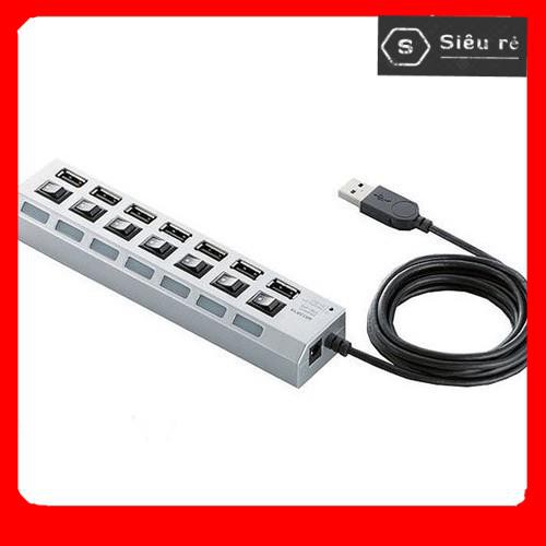 Hub USB 7 cổng có công tắc (Đen) (PD3343)