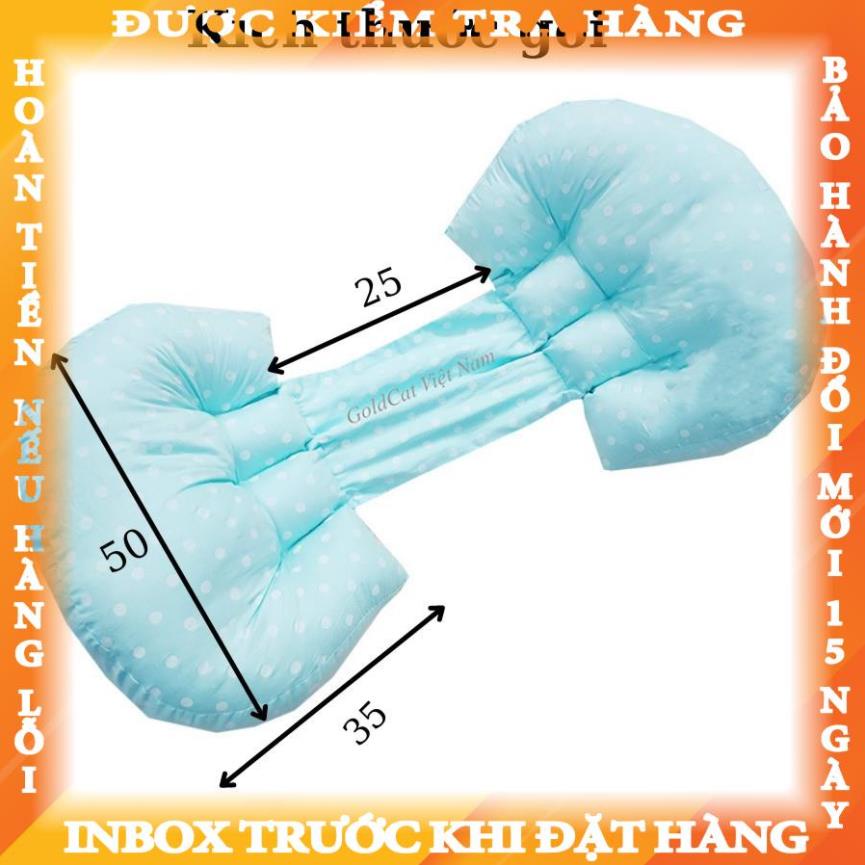 Gối Bầu Cánh Tiên Đa Năng GOLDCAT Size Lớn Dành Cho Mẹ Và Bé, Chất Liệu Vải Thô Lụa Mềm Mịn Trọng Lượng 1kg theanh