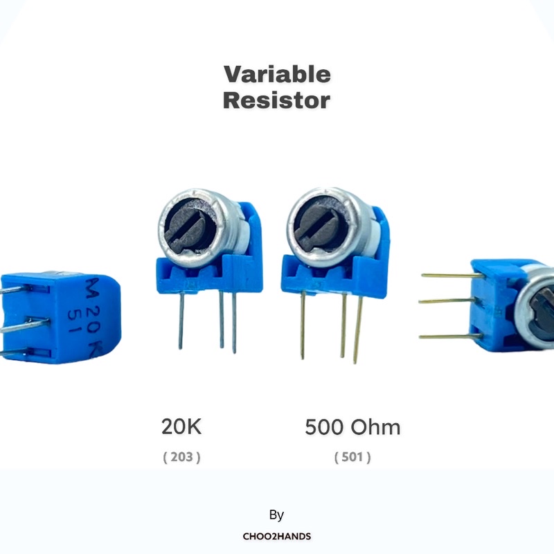 20K 203 500R 501 (Gói 2) VR Potentiometer Móng Ngựa Tông Đơ Tông Đơ Điện Trở Có Thể Điều Chỉnh Biến 