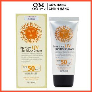 Kem chống nắng 3W Clinic Intensive Uv Sunblock Cream Spf50+ Pa+++ Hàn Quốc