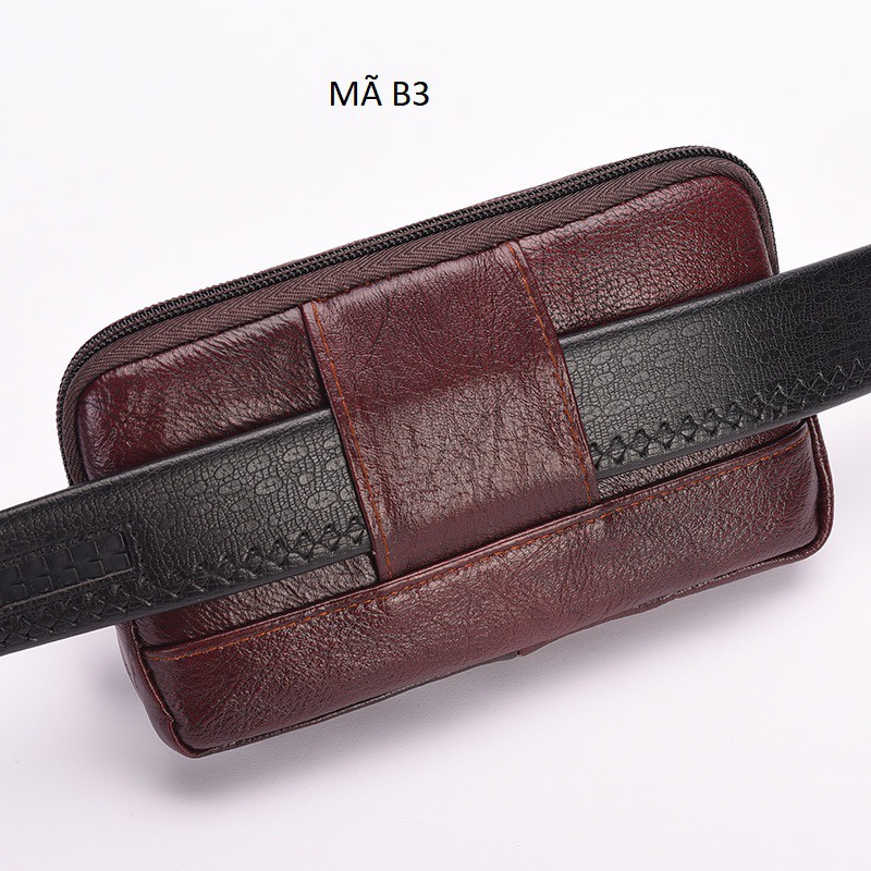<FREE SHIP> Bao da đựng điện thoại - Túi Da Đựng Điện Thoại đeo thắt lưng Mã B3 nhiều Ngăn Khóa Chắc chắc | BigBuy360 - bigbuy360.vn