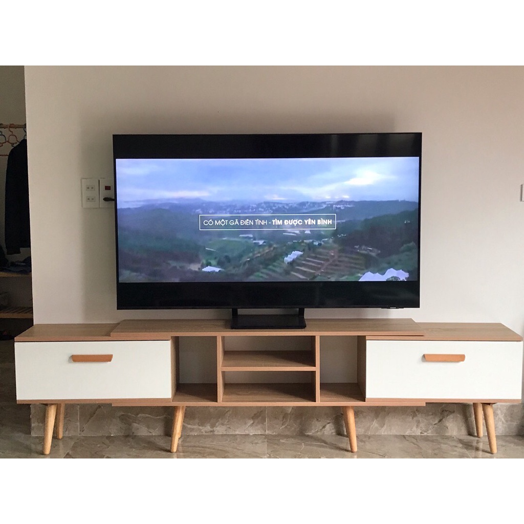Kệ ti vi thông minh điều chỉnh kích thước 2 hộc kéo sức chưa lớn - gp83