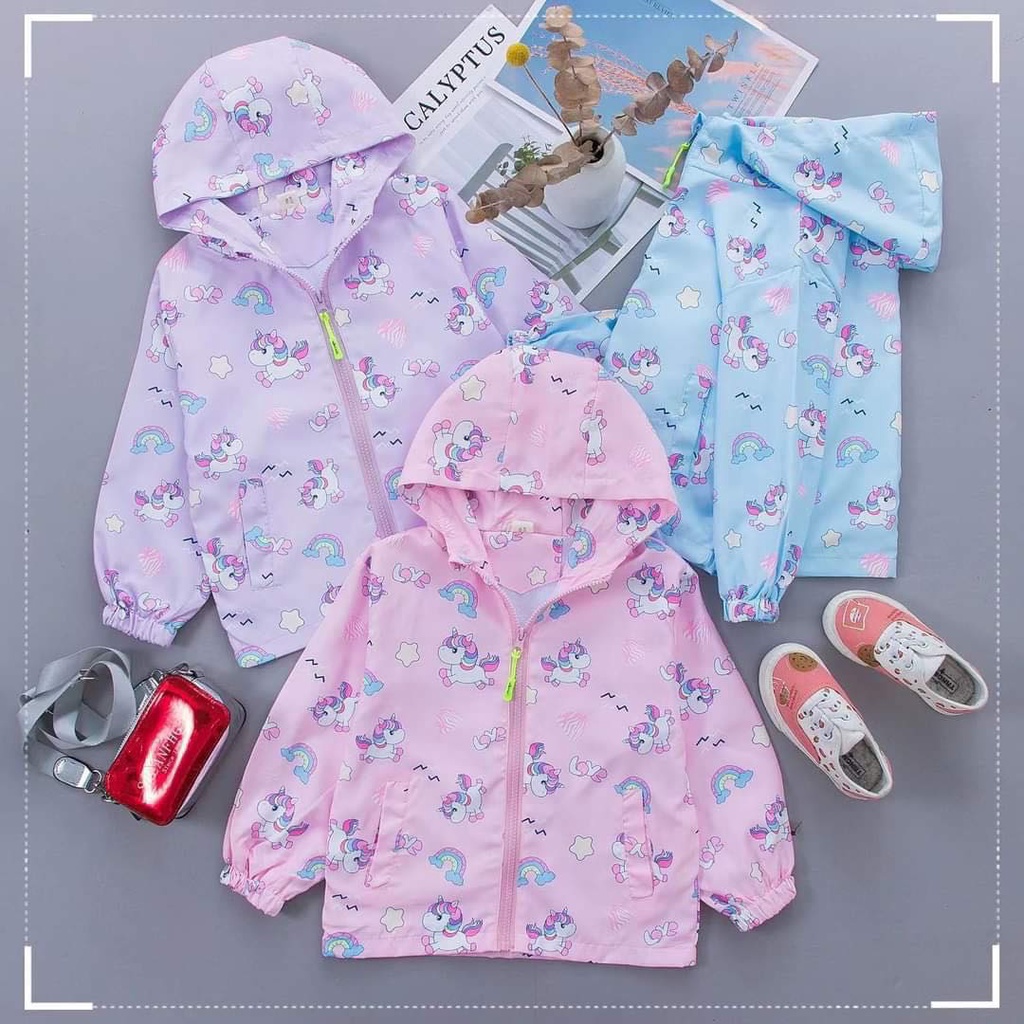 Áo khoác bé gái,áo gió cho bé,Áo đi nắng dễ thương,áo khoác cute bé gái